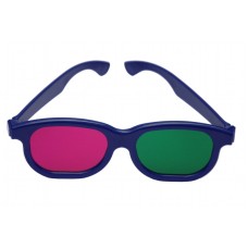  3D-bril groen-magenta blauw frame